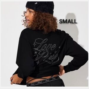 SZ SMALL VS PINK PURE BLACK DIAMANTE CAMPUS TEE